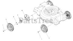 Ariens 911375 (LMSP) - Ariens Razor 21" Self-Propelled Walk-Behind Mower, 175cc Subaru (SN: 000101 - 021068) Wheels