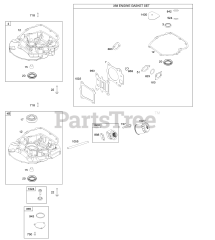 Briggs & Stratton 124Q02-2162-F1 - Briggs & Stratton Vertical Engine Gasket Set-Engine, Sump
