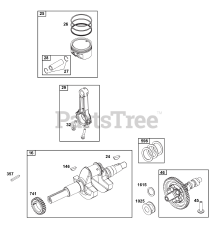 Briggs & Stratton 386447-3323-B5 - Briggs & Stratton Horizontal Engine Crankshaft Group