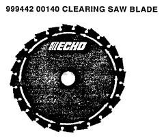 Echo SRM-3000 - Echo String Trimmer (SN: 037501 - 043225) Clearing Saw Blade P/N 99944200140