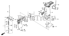 Honda BF5 AH LA (BADL) - Honda Outboard Engine, Made in Japan (SN: BADL-1000001 - BADL-1099999) EXTENSION CASE