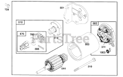 Briggs & Stratton 259707-0126-01 - Briggs & Stratton Vertical Engine Electric Starter and Chart