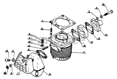 Echo SRM-201 F - Echo String Trimmer Cylinder, Exhaust, Intake