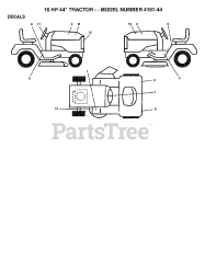 Poulan 418144 - Poulan Lawn Tractor (2006-12)