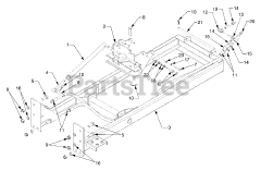 Cub Cadet 832 (590-832-100) - Cub Cadet Backhoe Sub-Frame att Backhoe Frame Assembly