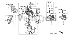 Honda GX390 K1 QDW9 (GCAA) - Honda Engine, Made in Japan (SN: GCAA-2000001 - GCAA-3399999) CARBURETOR (1)