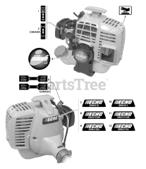 Echo SRM-210 SB - Echo String Trimmer (SN: 05001001 - 05999999)