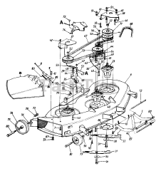 White Outdoor GT-185 (145U836H190) - White Outdoor 46" Garden Tractor (1995) Deck Assembly
