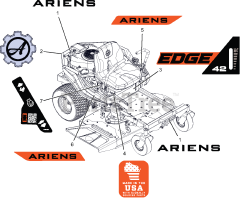 Ariens 915283 - Ariens Edge 42" Zero-Turn Mower, 20hp Briggs & Stratton (SN: 000101 & Above)