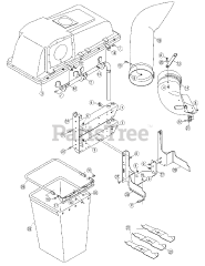 Cub Cadet 100 (19A-100-100) - Cub Cadet Twin Rear Bagger att2