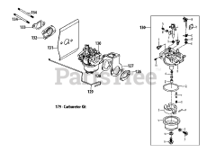 MTD 5X65RU - MTD Engine 5X65RU Carburetor