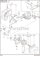 Subaru Robin DY272DD5470 (DY27-2) - Subaru Robin Engine, Diesel 310 Intake &amp; Exhaust
