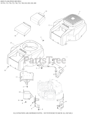 Kohler SV730-3047 - Kohler Courage Twin Engine, Made for Husqvarna, 25hp, 18.6kW 06 Blower Housing