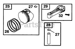 Briggs & Stratton 12T802-0857-01 - Briggs & Stratton Vertical Engine Piston Grp