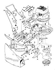 Lawn-Boy 5501 - Lawn-Boy Walk-Behind Mower (SN: 300000001 - 399999999) (1973) Model 7262e, 21" Electric Start Mower With Grasscatcher-Push