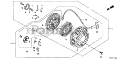 Honda EP2500CX 1 ACH (EAHC) - Honda Generator, Made in China (SN: EAHC-1000001 - EAHC-9999999) RECOIL STARTER (1)