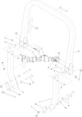 Toro 72947 (6000) - Toro 72" Z Master Zero-Turn Mower, Side-Discharge Deck (SN: 400000000 - 406343040) Roll-Over Protection System Assembly No. 116-0231