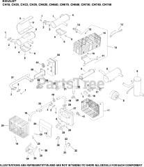 Kohler CH18-62625 - Kohler Command PRO Twin Engine, Basic Version, 18hp, 13.4kW Exhaust Group 11-24-5 CH18-750