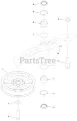 Exmark LZE751CKA524A2 - Exmark 52" Lazer Z E-Series Zero-Turn Mower, Kawasaki FX (SN: 404314159 - 406294344) (Rev B) (2019) Pump Idler Assembly No. 116-1255