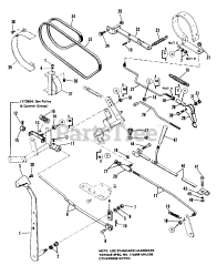 AGCO 714 S (1690396) - AGCO Garden Tractor, 14hp Kohler Shuttle Control &amp; Brake Group