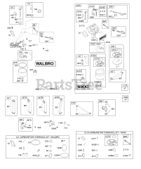Briggs & Stratton 31P777-0367-E2 - Briggs & Stratton Vertical Engine Carburetor, Kit - Carburetor Overhaul