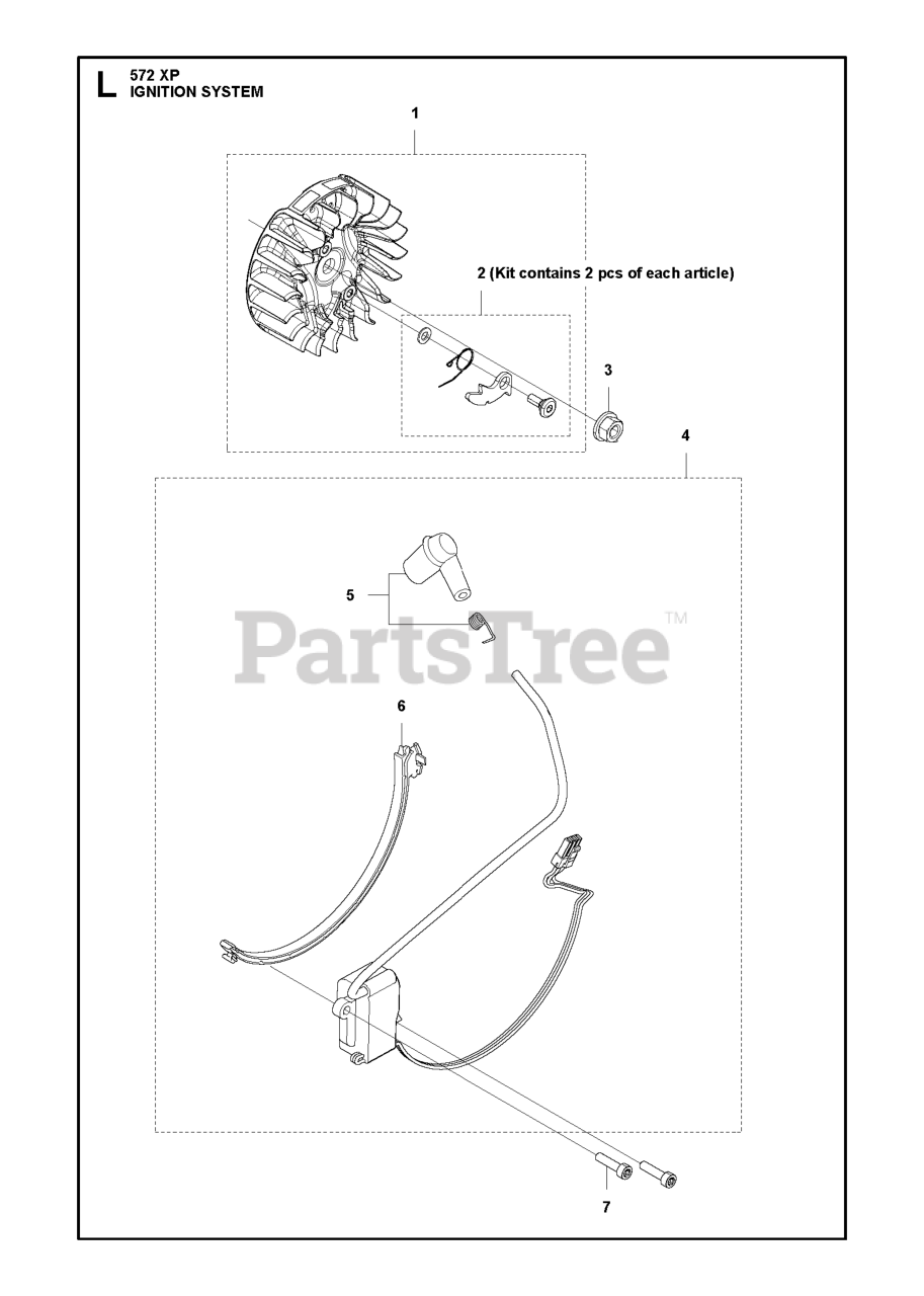 Husqvarna 572 XP/XPG - Husqvarna Chainsaw IGNITION SYSTEM Parts