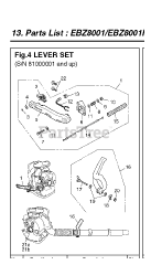 RedMax EBZ 8001 - RedMax Backpack Blower (SN: 81000001 & Above)