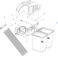 MTD 19B30031OEM - MTD 42" & 46" Twin Bagger