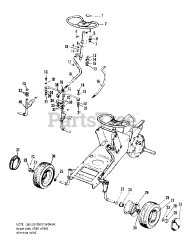 Simplicity 515 (990418) - Simplicity Serf Lawn Tractor Steering &amp; Front Wheel Group