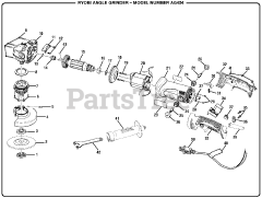 Ryobi AG 454 - Ryobi Angle Grinder General Assembly