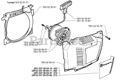 Husqvarna 362 SPECIAL - Husqvarna Chainsaw (1999-11) Starter