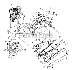 Yard Machines 21A-422B129 - Yard Machines Tiller (2001) (Home Depot)