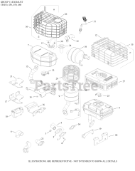 Kohler CH450-3003 - Kohler Command PRO Engine, Basic Version, 15hp 11 Exhaust