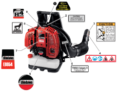Shindaiwa EB 854 - Shindaiwa Backpack Blower (SN: T14313001001 - T14313999999)