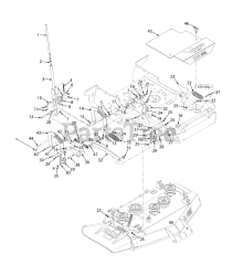 Scag SVRII-36A-19FX - Scag V-Ride II 36" Stand-On Mower, 19hp Kawasaki 600FX (SN: T9200001 - T9299999)
