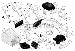 Husqvarna HU 800 AWD H (961450021-00) - Husqvarna Walk-Behind Mower (2014-11) FRAME &amp; ENGINE