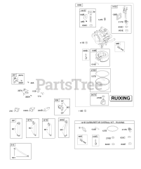 Briggs & Stratton 31Q777-0466-E1 - Briggs & Stratton Vertical Engine Carburetor - Ruixing, FUEL SUPPLY, Kit - Carburetor Overhaul - Ruixing
