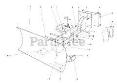 Toro 38150 (826) - Toro Snow Thrower (SN: 007000001 - 007999999) (1987) Grader Blade Assembly Model No. 59099 (optional)