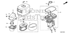 Honda FRC800 K1 A (FAHJ) - Honda 20" Tiller, Made in Japan (SN: FAHJ-1100001 - FAHJ-9999999) AIR CLEANER