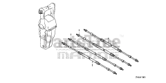 Honda BF175 AK1 XA (BAJJ) - Honda Marine Engine, Made in Japan (SN: BAJJ-1300001 - BAJJ-9999999) CABLE (DUAL)