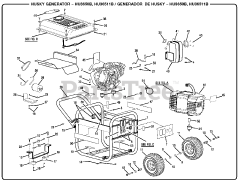 Husky HU 3650 B - Husky 3,650 Watt Portable Generator