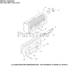 Kohler CS4-901502 - Kohler Command PRO Engine, Basic Version, 4hp, 2.98kW 11 Exhaust