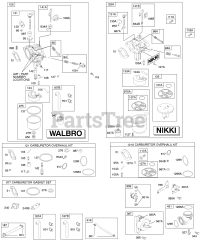 Briggs & Stratton 282H07-0239-E1 - Briggs & Stratton Vertical Engine Carburetor, Fuel Supply, Kit - Carburetor Overhaul