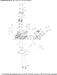 Kohler CH13-22518 - Kohler Command PRO Single Engine, Made for Hancox, 13hp, 9.7kW Head/Valve/Breather 4-27-34