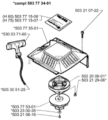 Husqvarna 225 H 75 - Husqvarna Hedge Trimmer (1998-01) Starter Assembly