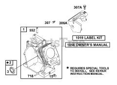 Briggs & Stratton 12B412-0100-E1 - Briggs & Stratton Horizontal Engine Cylinder Group