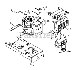 MTD 13AN698H009 - MTD Silver Lawn Tractor (2000) (Hardware Wholesalers) Muffler &amp; Engine Accessories, B&amp;S Overhead Valve