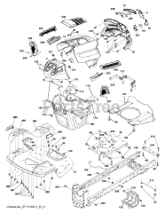 Husqvarna YTH 23K48 (960450036-00) - Husqvarna 48" Yard Tractor (2011-08) CHASSIS / FRAME