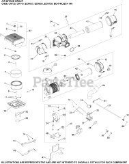 Kohler ECH730-3001 - Kohler Command PRO EFI Engine, Basic Version, 25hp, 18.61kW Air Intake Group 10-24-284 ECH630-749