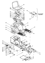 Lawn Chief 13AR608G022 - Lawn Chief Lawn Tractor (1999) (Cotter & Company) Seat/Fender/Lift Assembly